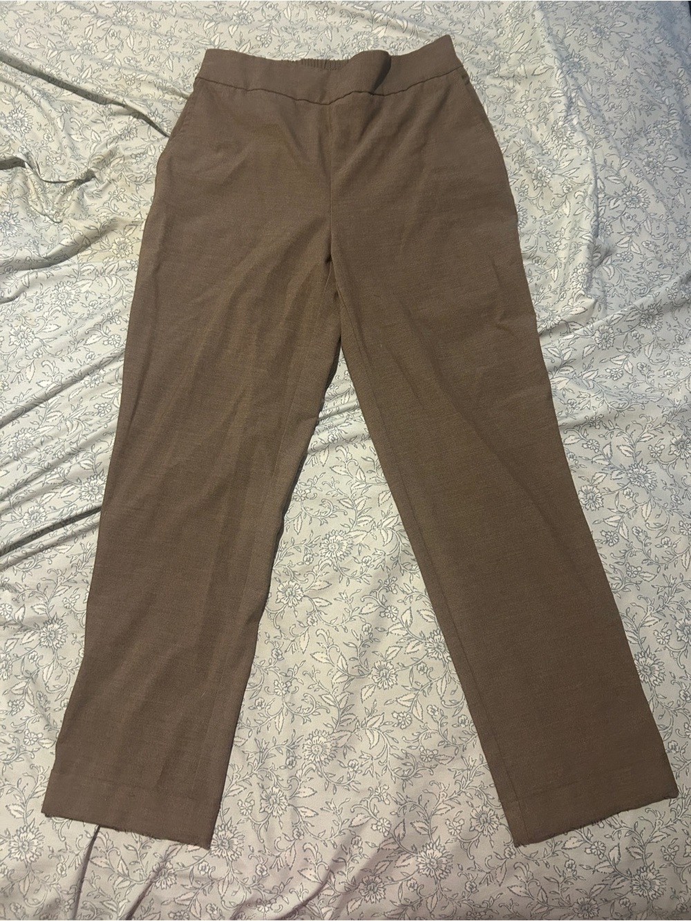 Rachel Zoe Taupe Elastic Waist Pull-On Pants